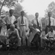 Henry Ford, Thomas Edison, Warren G Harding, Harvey Firestone, and others on a camping trip